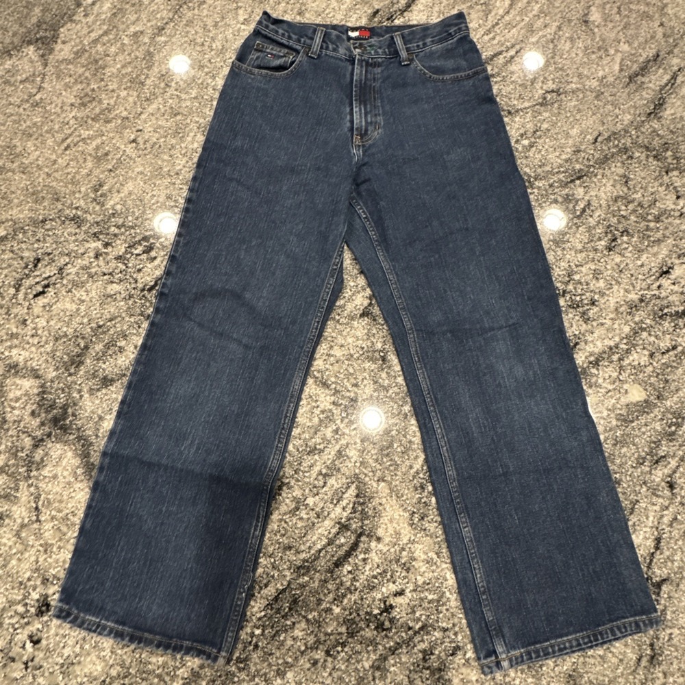 Vintage Tommy Hilfiger Jeans Mens 29x29 Straight Leg Blue Made in USA‎ #870